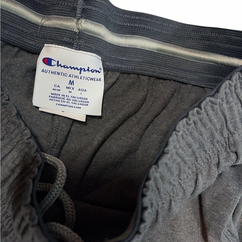 Men's Champion Jersey Pants Pockets Black/Gray M Set 2 - Picture 14 of 16